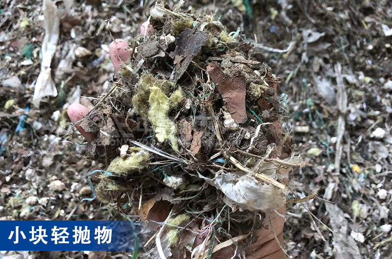 吊掛風選機吹出的輕拋物